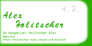 alex holitscher business card